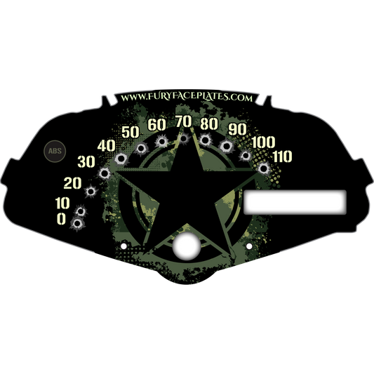 Military Honda Fury Faceplate for Speedometer Background
