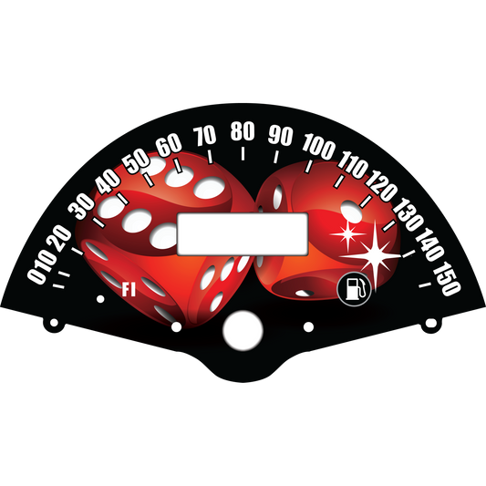 Honda VTX1800 Red Dice Faceplate Background