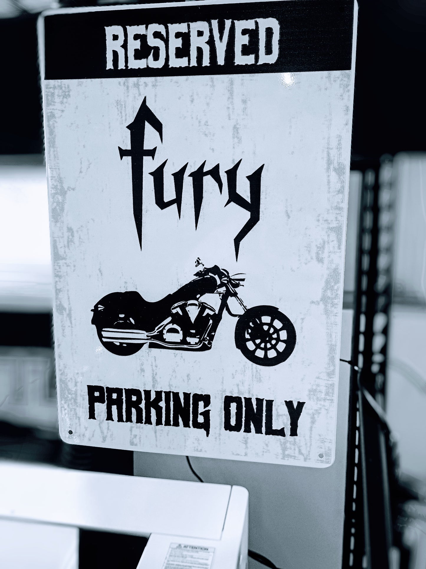 Fury Parking Only Sign