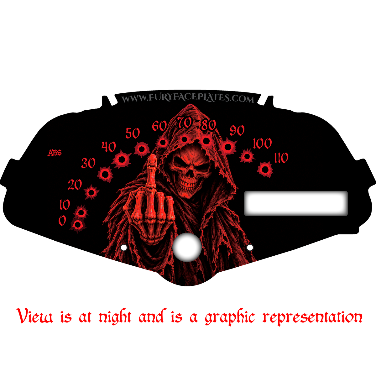 Honda Fury Faceplate Skull Middle Finger
